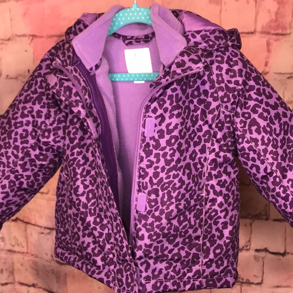 2T Leopard winter *bonus 2 coats in one*